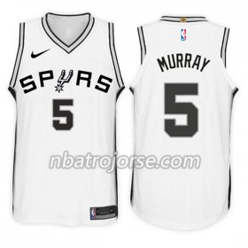 Män San Antonio Spurs Tröja Dejounte Murray 5 Nike 2017-18 Vit Swingman